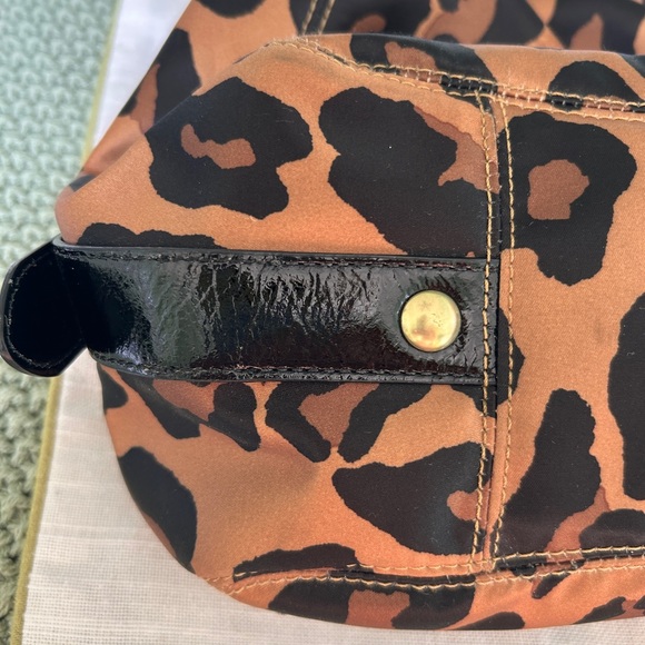 RARE FIND - Coach Madison Ocelot Leopard-Print Shoulder Bag in Brown and Black - Picture 7 of 16